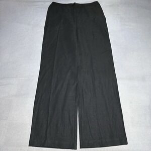Eileen Fisher Pants Womens Medium Black Straight Relaxed Lyocell Organic Linen